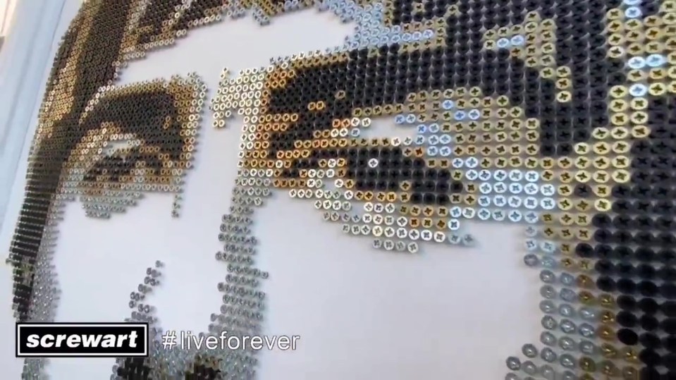 a picture of a man made out of screws and nuts