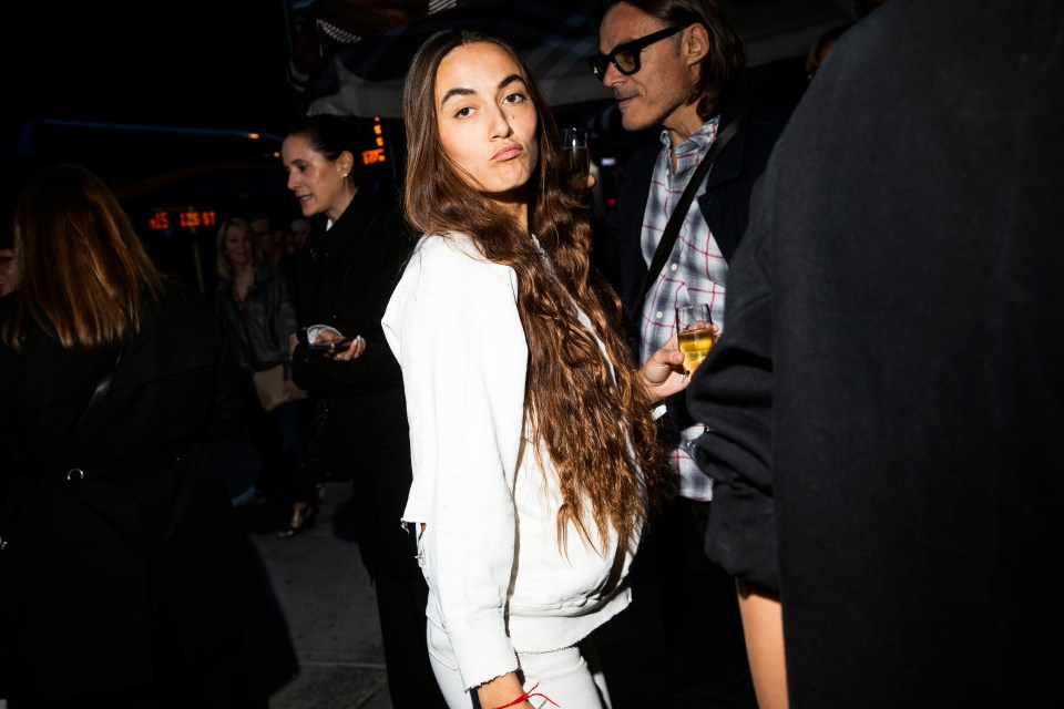 Gray and her father Mario Sorrenti at the Burberry x Lucien dinner