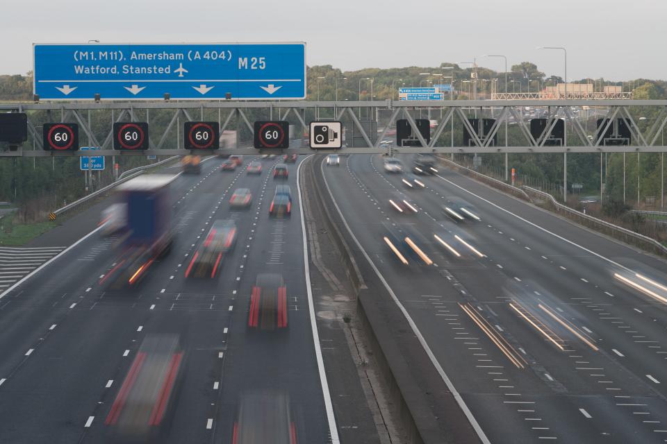 The fatal crash happened on the M25