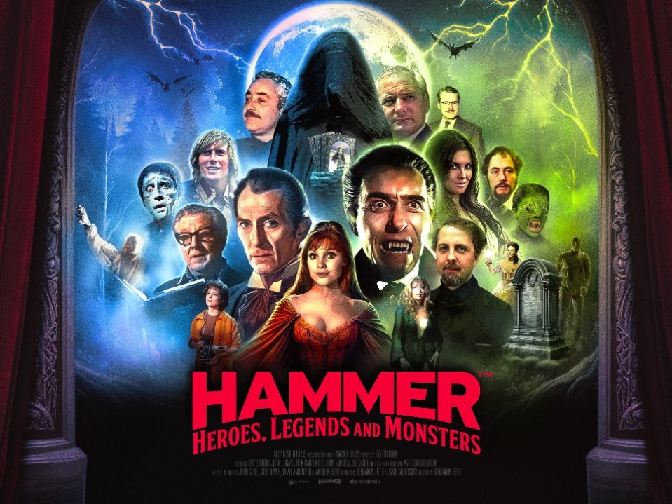 a movie poster for hammer heroes legends and monsters