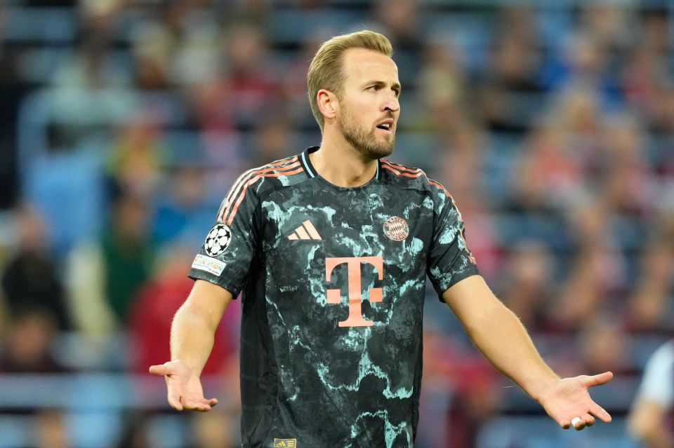 Harry Kane was unable to score as Bayern Munich lost 1-0 at Aston Villa