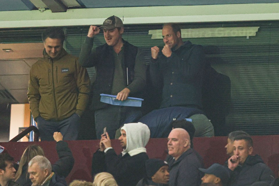 On October 2, Prince William watched Aston Villa play Bayern Munich