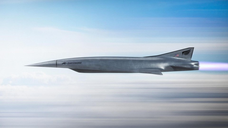 a supersonic jet is flying through the air