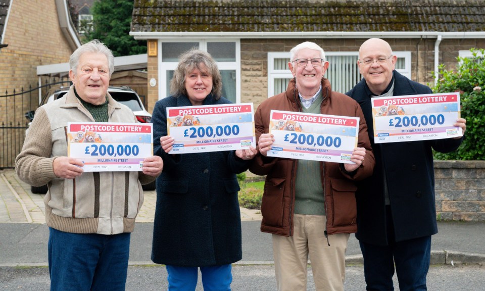 Paul White, Alison Browne, George Mounsey and Paul Rowland are throwing a street party in celebration