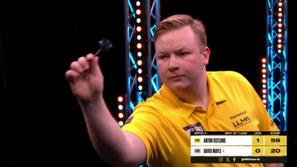 Anton Ostlund left darts commentators stunned with an amazing checkout