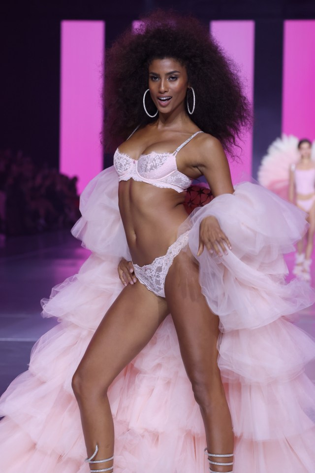 Imaan Hammam on the runway for the Victoria’s Secret Fashion Show