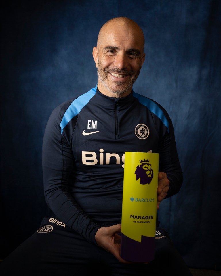 Enzo Maresca has been named the Premier League's Manager of the Month