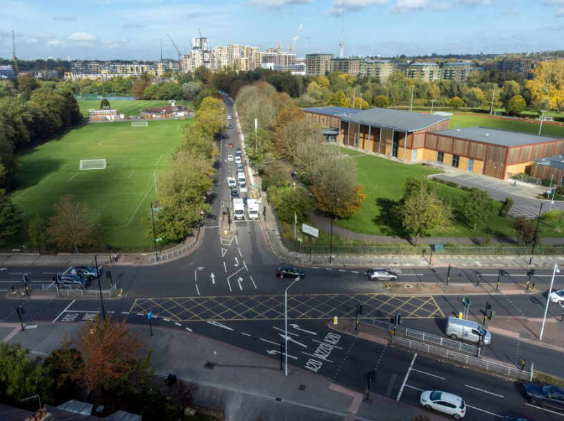 The junction between the A20 and Kidbrooke Park Road in Eltham, south London