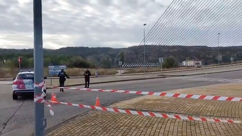 Police cordoned off part of the bridge on Sunday following the tragedy