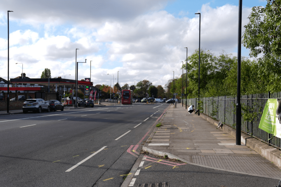 The scene near the A20 and Kidbrooke Park Road in Eltham, south-east London