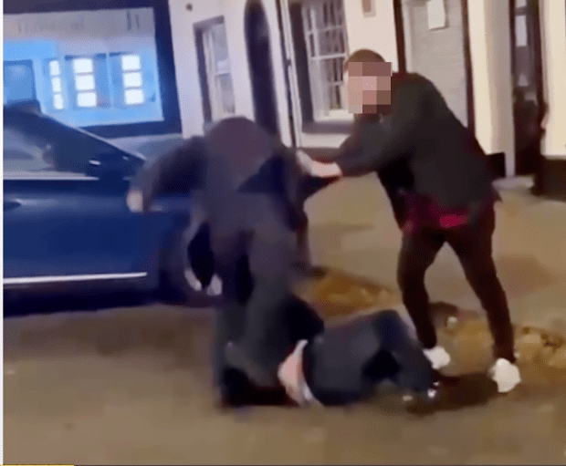 The Labour MP appeared to throw several punches