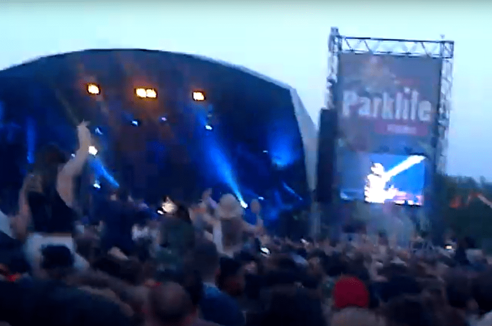 a crowd of people at a parklife concert