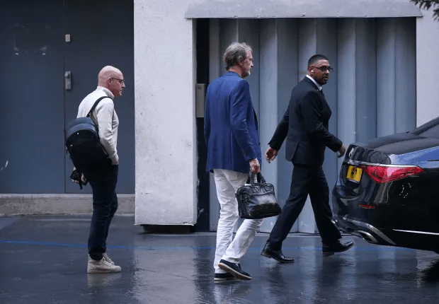 Sir Jim Ratcliffe and Sir Dave Brailsford were pictured leaving Ineos HQ following the meeting