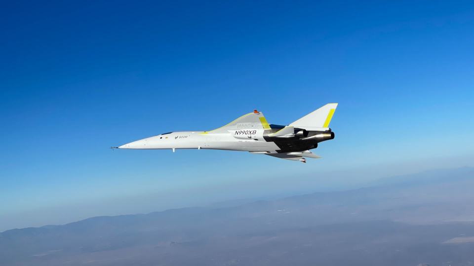 The Boom Supersonic XB-1 is currently being used for test flights before Boom releases the super speed Overture