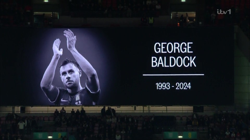 England and Greece paid tribute to Baldock during tonight's Nations League clash