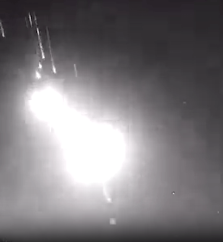 The moment Israel's Iron Dome blasted an Iranian missile out of the sky