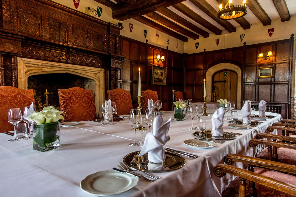 There are several dining options at the castle's on-site restaurant