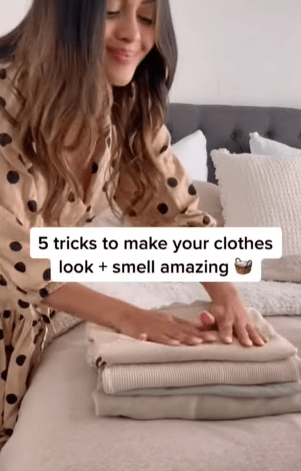 Chantel Mila, pictured, went viral on YouTube after sharing tips for making clothes look and smell 'amazing'