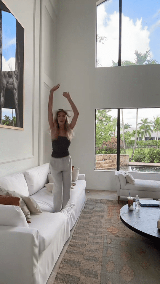 Actress Kate Cassidy gave fans a tour of their South Florida rental home