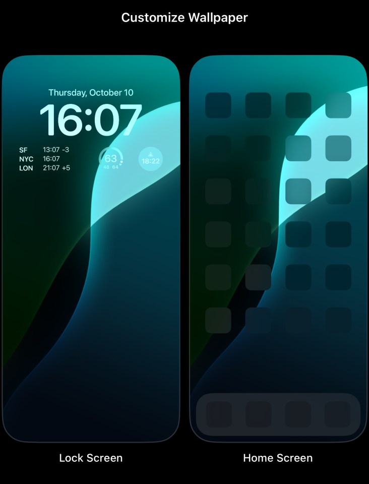 a phone with a lock screen and a home screen