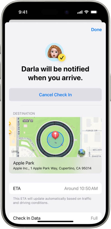 Check In is a great way to give yourself and friends or family peace of mind when moving between locations