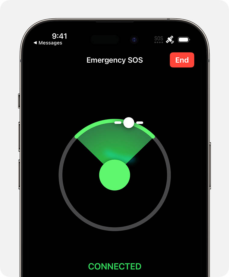 Emergency SOS via Satellite sends your request for help via space