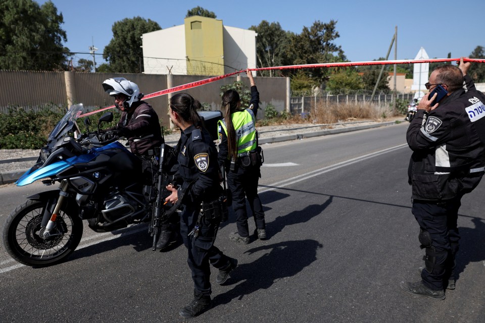 Police near the scene of the crash