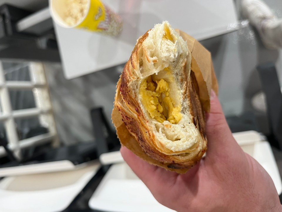 It was an unusual stuffed cheese croissant