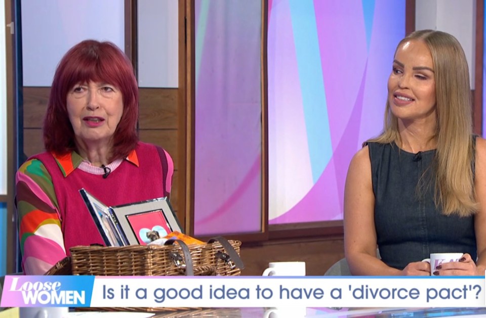 two women on loose women talking about a divorce pact