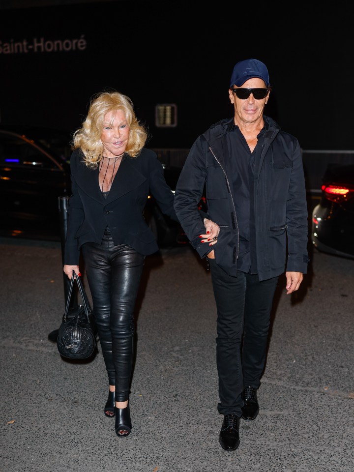 Jocelyn Wildenstein and Lloyd Klein during Paris Fashion Week this week