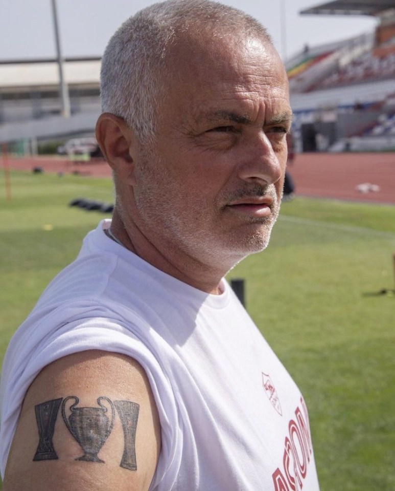 Mourinho has hinted at getting a tattoo to celebrate having a grandchild when the time comes