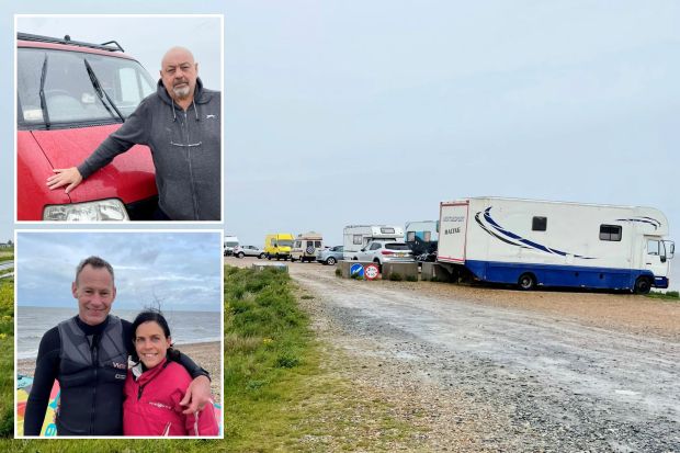 Campervans parked along Shingle Bank, Sheppey, are ruining the area, locals say