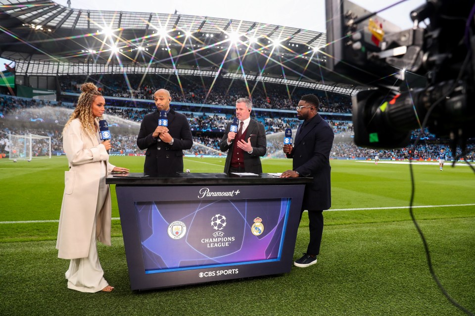 Carragher and Richards work together at CBS with Thierry Henry and Kate Abdo