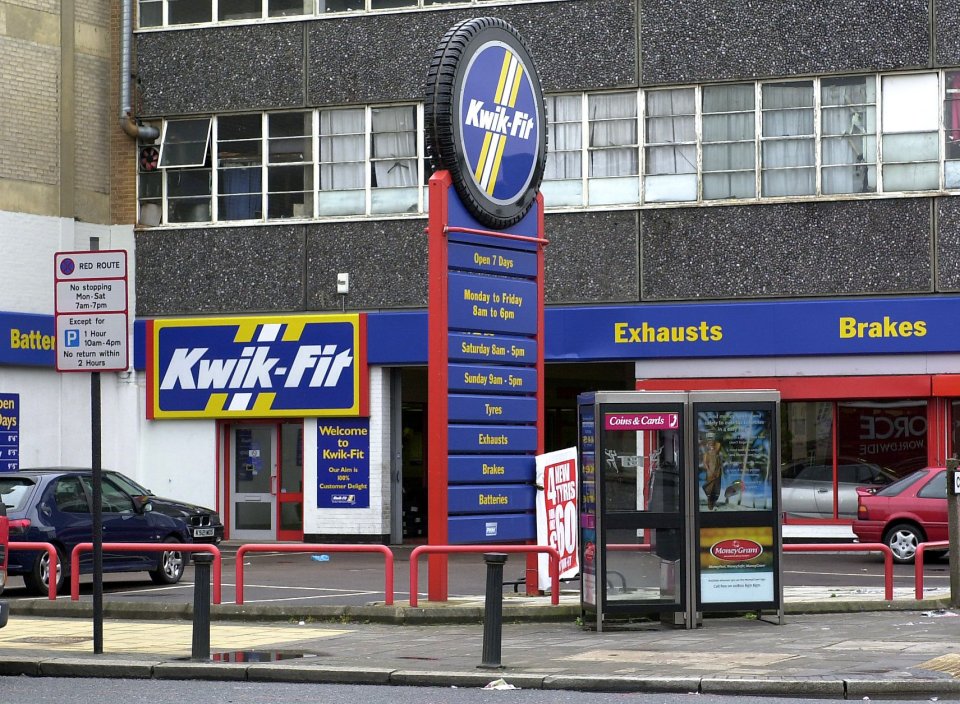 kwik-fit is a store that sells exhausts and brakes