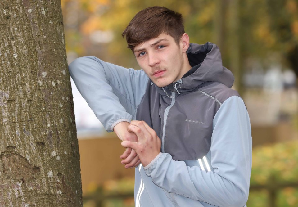 Shaken Leland Hornby, 17, spoke of the alleged moment the farmer snapped