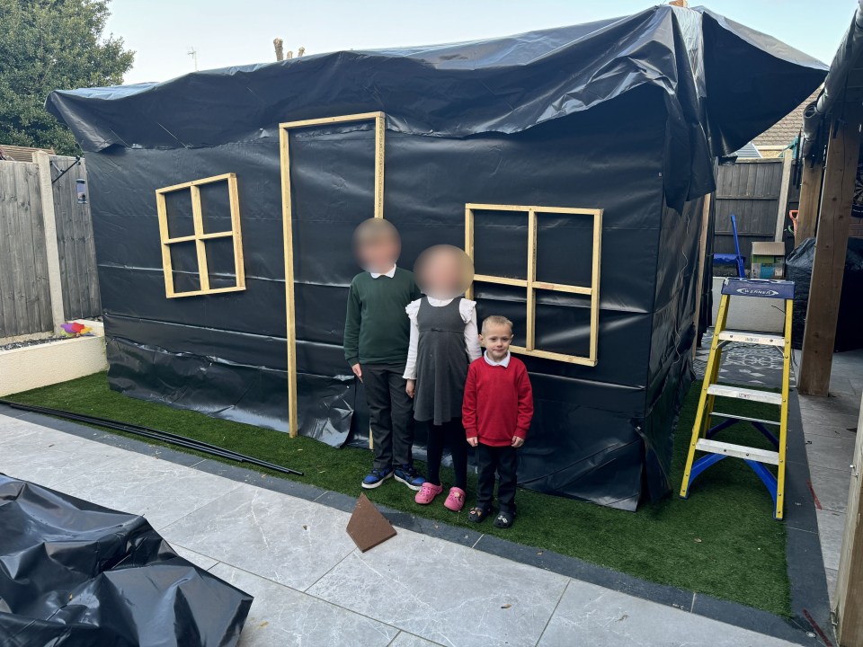 Children from the neighbourhood are able to enjoy his haunted house