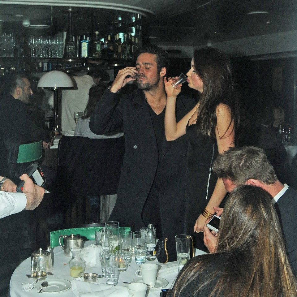 Spencer, one of the original Made In Chelsea stars, says he had a problematic relationship with alcohol. He is pictured drinking in Mayfair in 2014