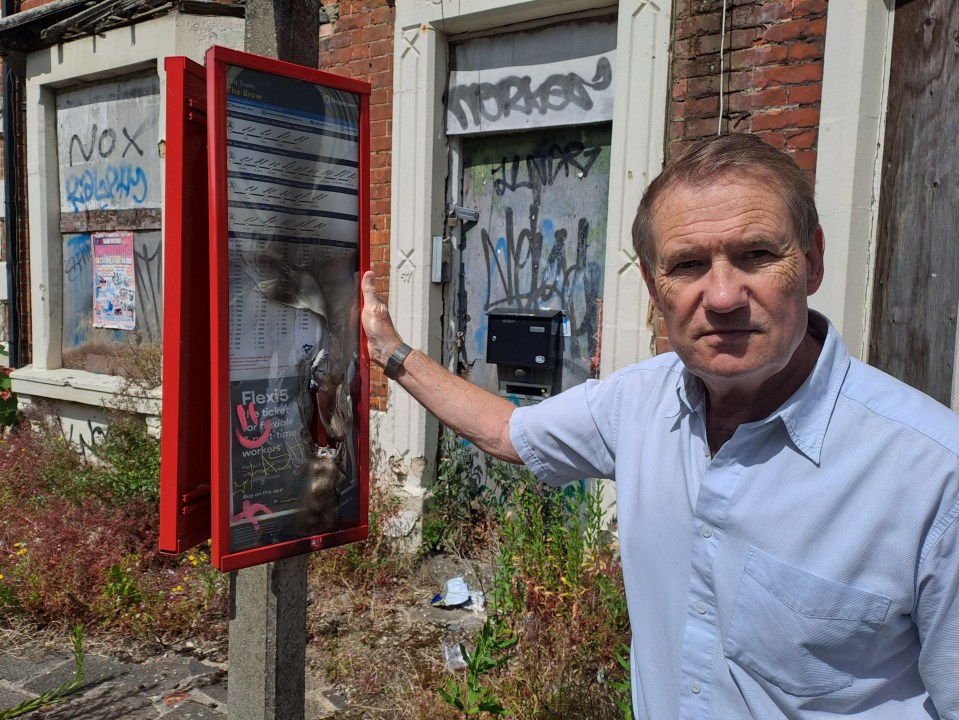 Christopher Evans owns the property next to the derelict building