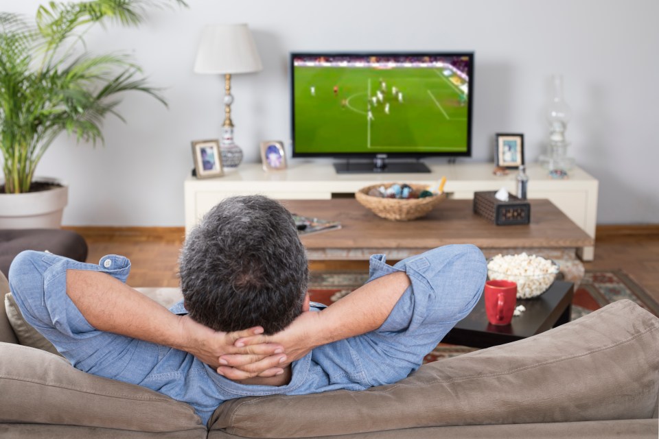 The woman explained that her husband will watch 'boring football matches' rather than help around the house (stock image)