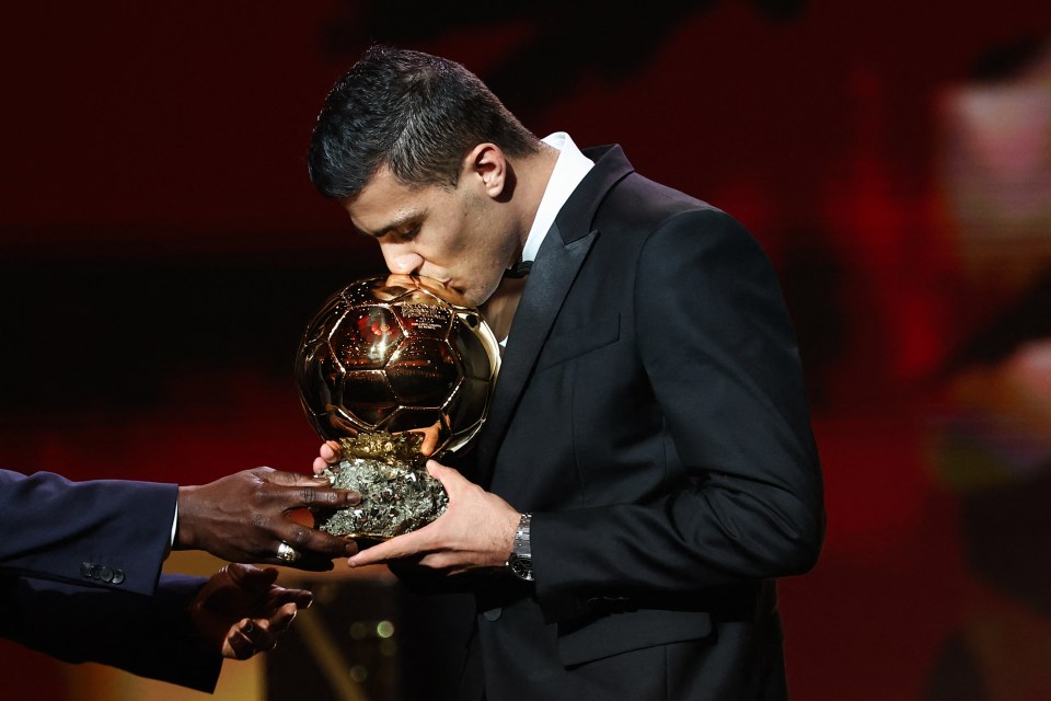 Rodri has become the first Premier League player to win the Ballon d'Or in 16 years