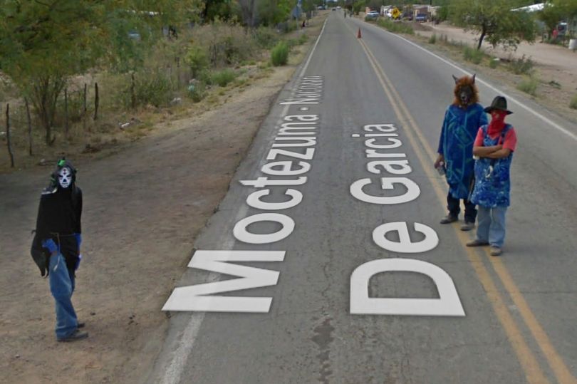 Chilling Google Maps pic shows dangerous Mexican cartel members’ in creepy Halloween masks, sleuths say