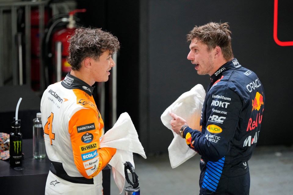 Lando Norris and Max Verstappen are in a battle for the F1 title