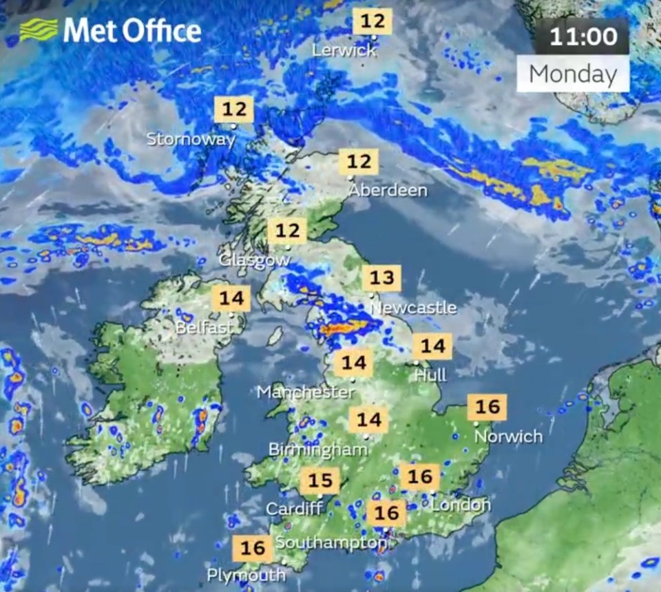 Most parts of the UK will see sunny spells and showers today