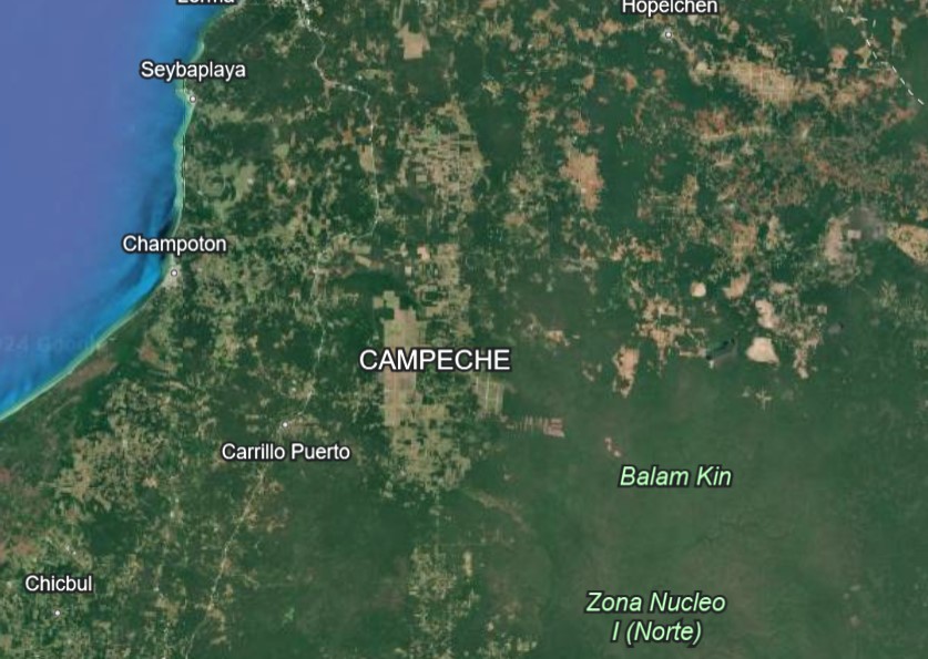 The site was 'hidden in plain sight' in the jungles of the Southern Mexican state of Campeche