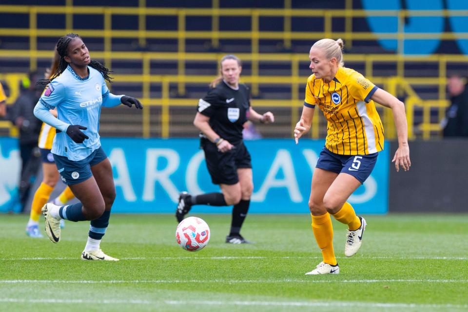 Guro Bergsvand and her team-mates hope seal Brighton's first win in the WSL against Manchester United since April 2021