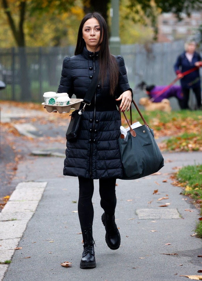 Strictly's Katya Jones looked stony-faced as she arrived for show rehearsals