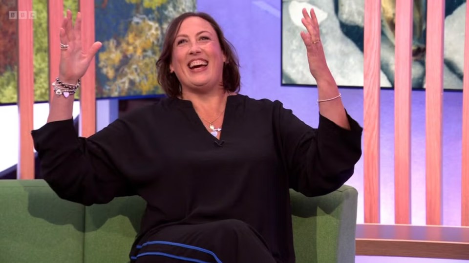 Miranda showed off her ring on the BBC series