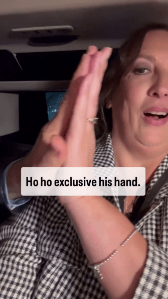 Miranda showed a flash of her husband's hand