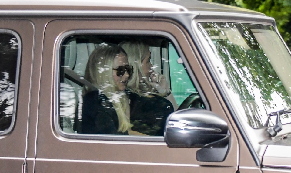 Molly Mae leaving her house in Cheshire with friends (file image)