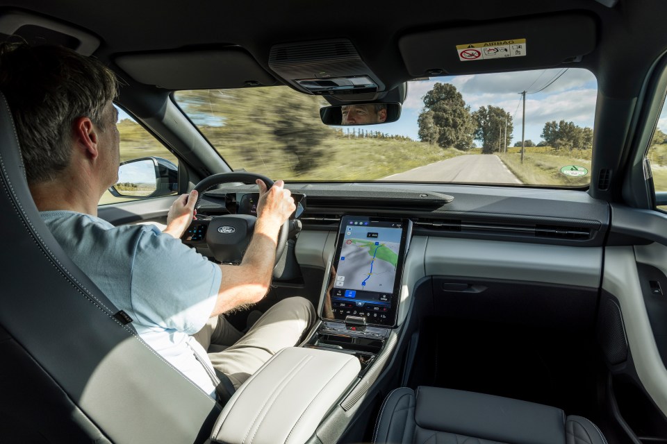 The cabin, upright tilting touchscreen, soundbar, massaging seats and wireless phone charging have been cut and paste from the Explorer